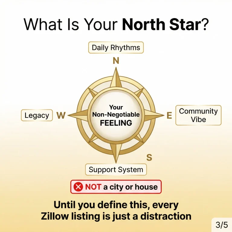 Stop Scrolling Zillow: 70% of People Who Move Regret It – Find Your North Star First